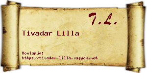 Tivadar Lilla névjegykártya